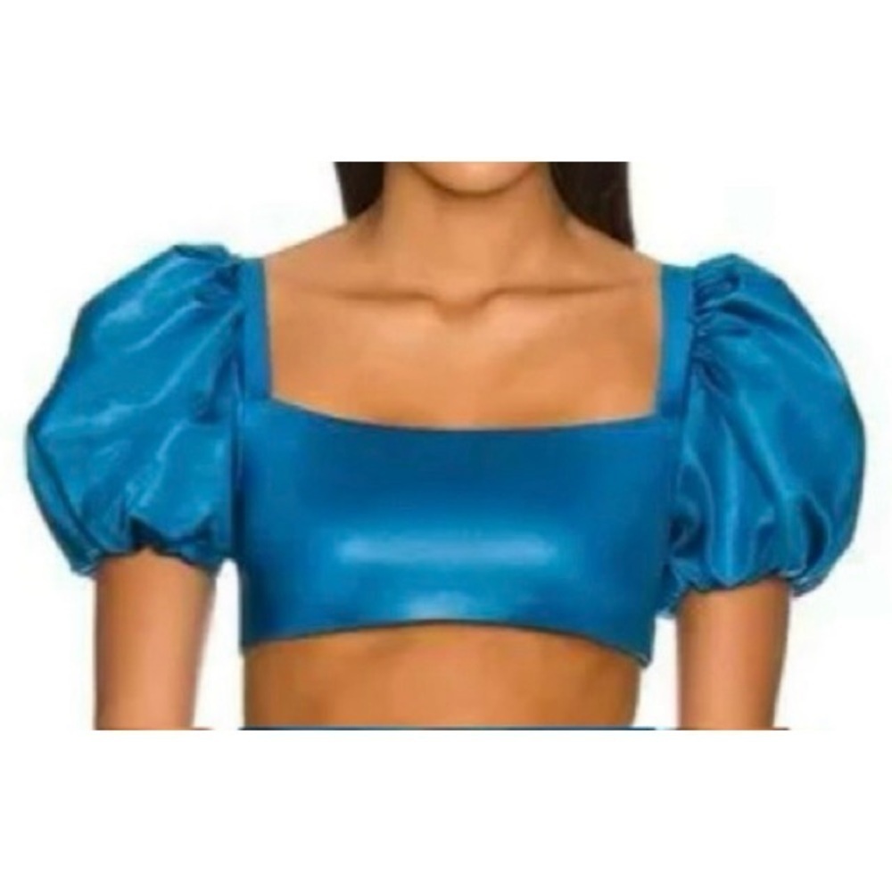 NEW AGUA BENDITA Calista Nettuno Bikini Top in Blue